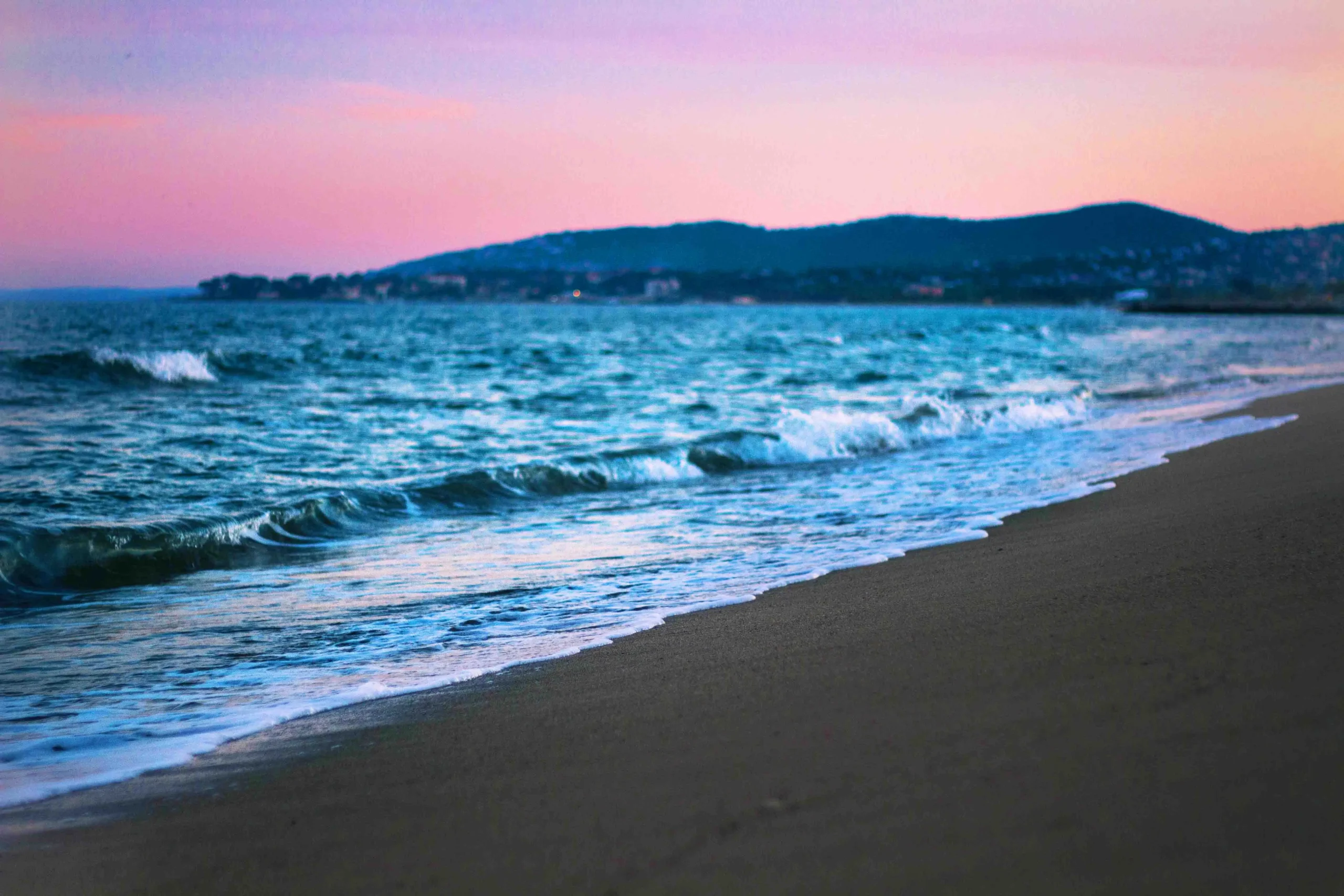 Les plages de Fréjus coucher de soleil